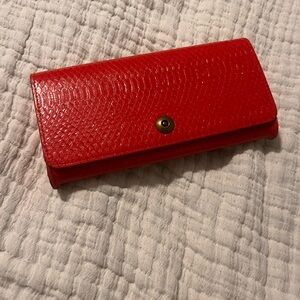 Nau Vibrant Red Textured Wallet